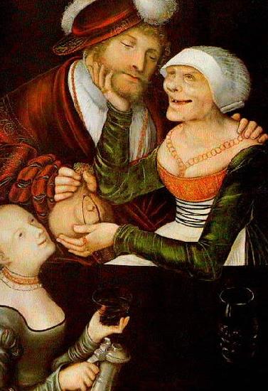 Lucas  Cranach The Procuress oil painting image